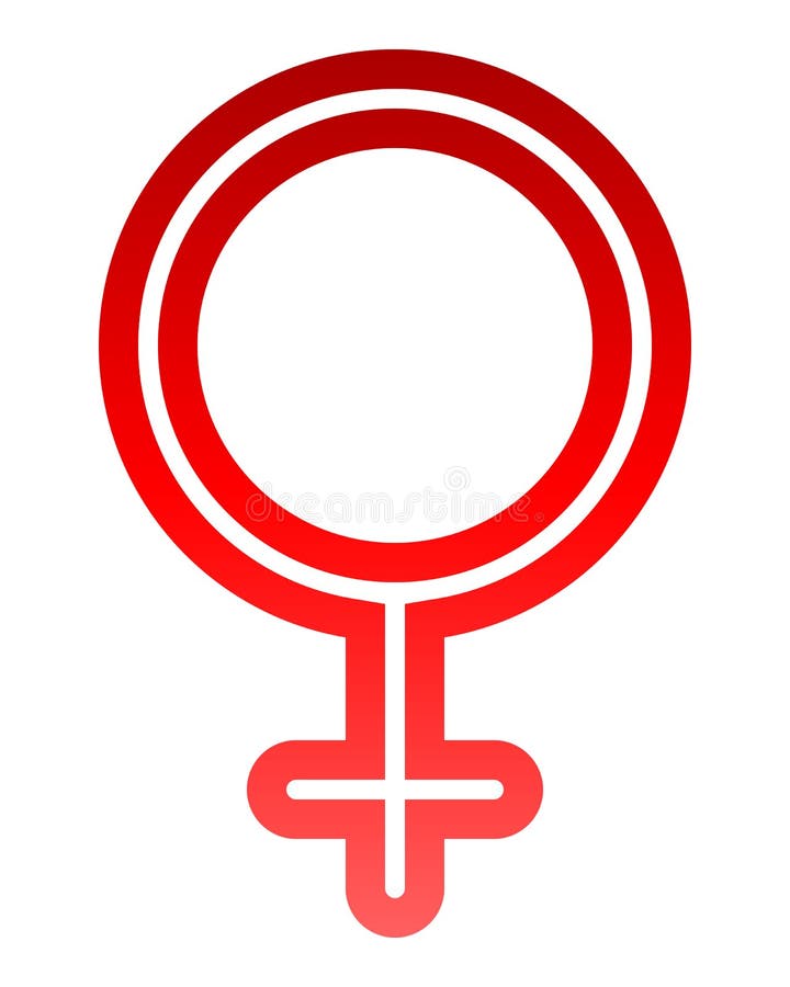 Female Symbol Icon - Red Rounded, Isolated - Vector Stock Vector -  Illustration of women, female: 134913779
