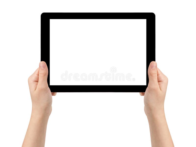 Female teen hands holding generic tablet horizontal stock photos