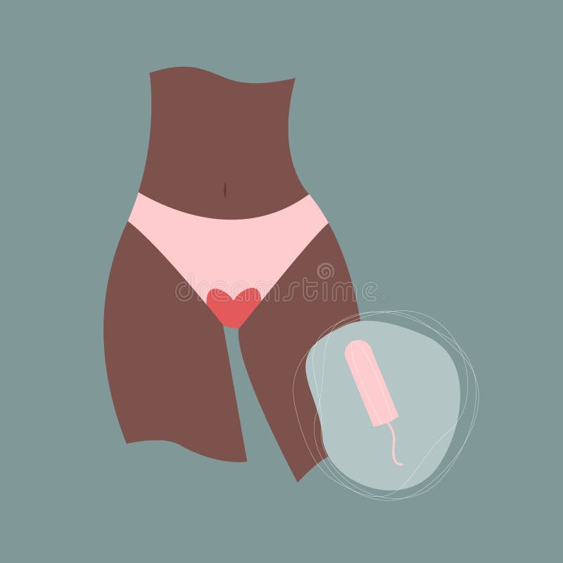 Female Thighs with Blood-stained Panties and Tampon Stock Vector -  Illustration of menstruation, girl: 225879846