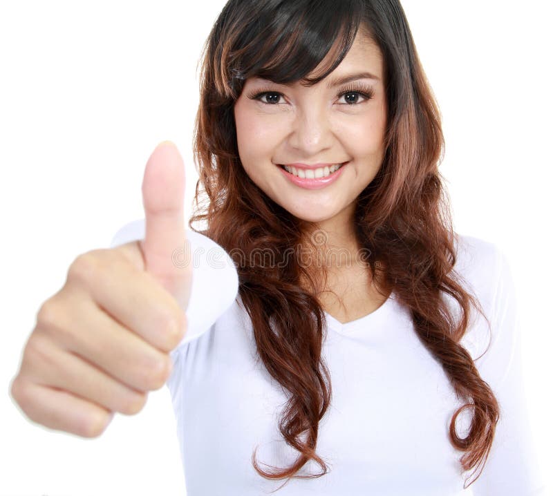 Female thumbs up