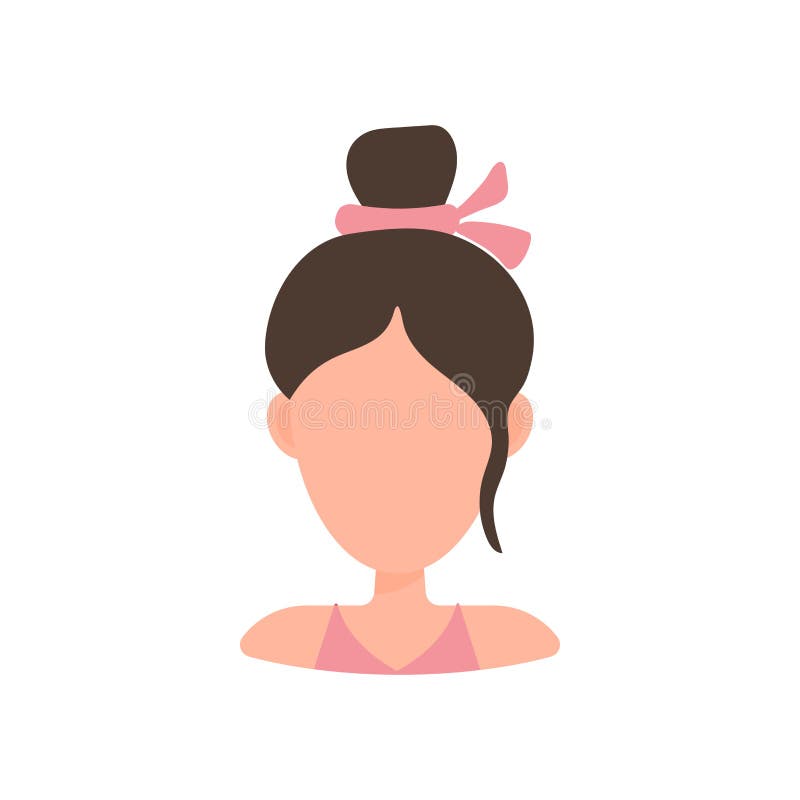 Female User Avatar Profile Picture Icon. Isolated Vector ...