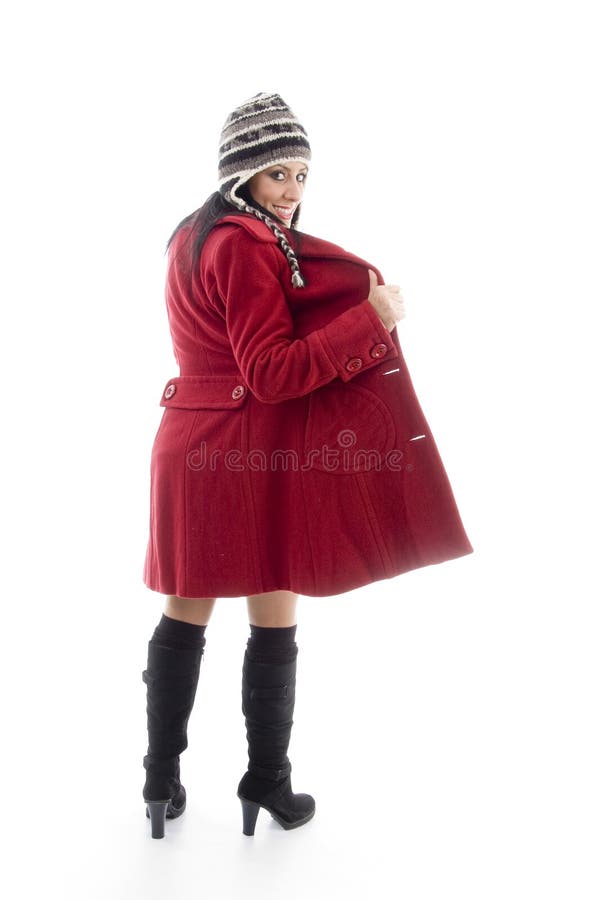 Female wearing overcoat stock photo. Image of looking 7362010