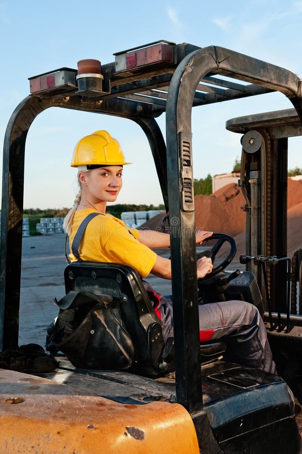 Female Heavy Equipment Operator Stock Image Image of mechanical