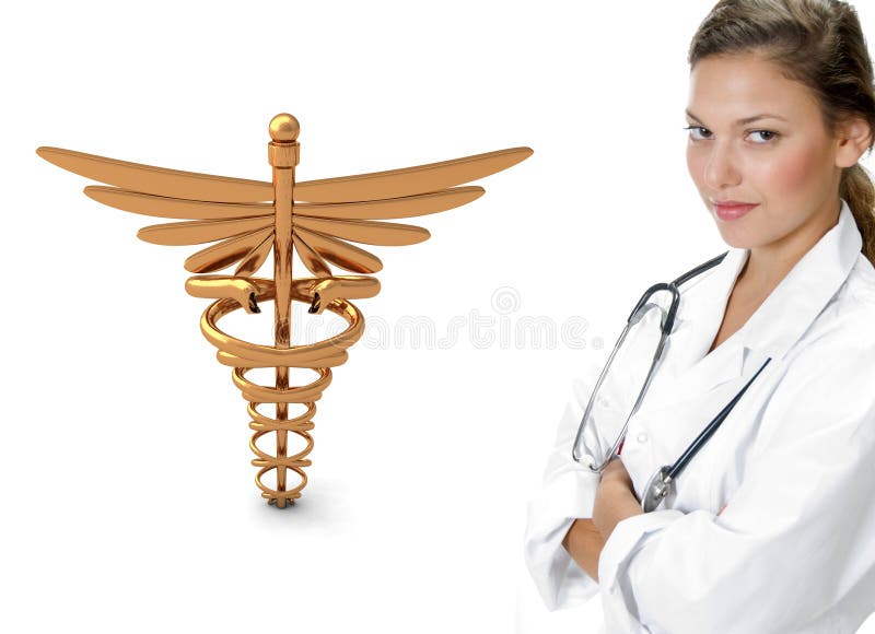 Female young doctor standing