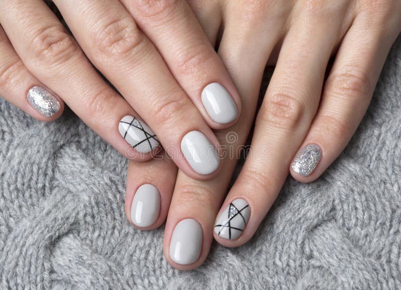 40+ Grey Nails Design Ideas - The Glossychic | Matte nails design, Grey  nail designs, Gray nails
