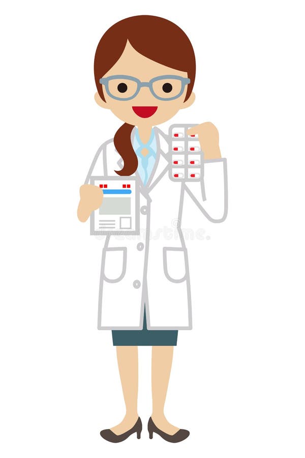 Females Pharmacist royalty free illustration Females Pharmacist royalty free illustration
