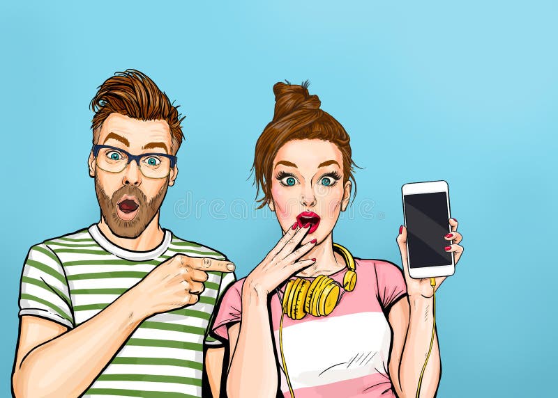 Femeie de artă pop surprinsă de pălărie și ochelari care arată produs fată frumoasă cu păr ondulat arătând cu bule. vector illustration