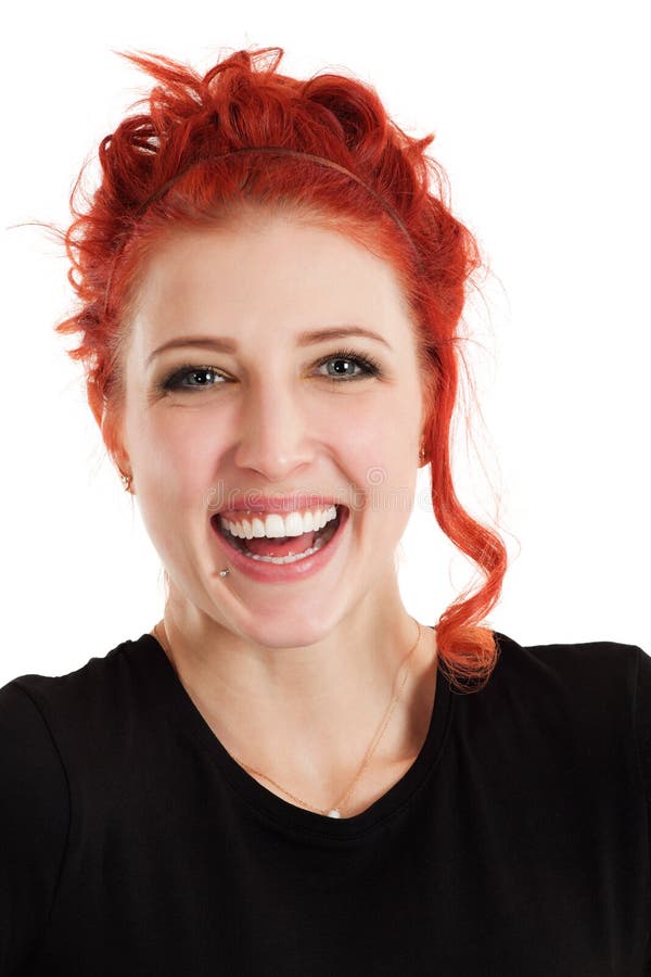 Femelle rousse riante photos stock