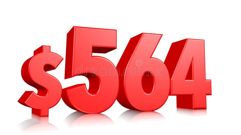 564$ femhundra sextiofyra prissymbol rött textnummer 3d att framföra med dollartecknet på vit bakgrund royaltyfri illustrationer 564$ femhundra sextiofyra prissymbol rött textnummer 3d att framföra med dollartecknet på vit bakgrund royaltyfri illustrationer