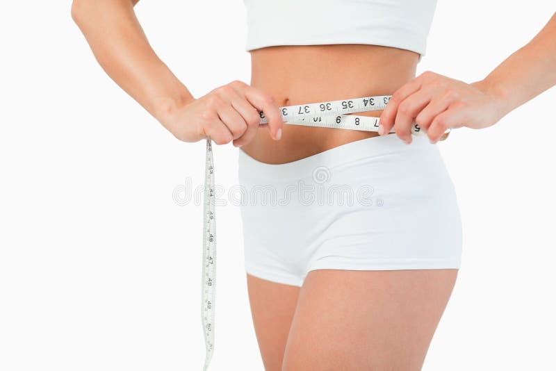 Feminine Body with a Measuring Tape Stock Image Image of lifestyle, body 21973959