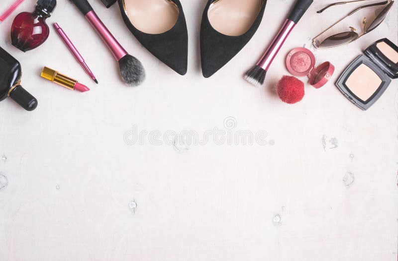 Feminine Cosmetic Background Stock Photo - Image of powder, cover: 59211188