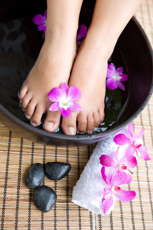 Foot Spa stock image. Image of healing, brown, cosmetics 13384247