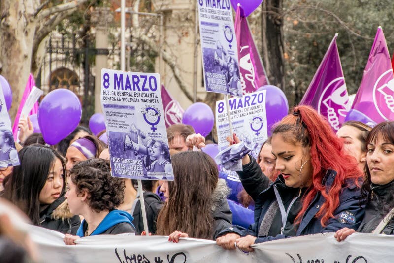 Feminist Demonstration on March 8 Editorial Image - Image of gender ...