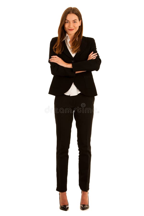 Femme attirante d'affaires - portrait corporatif intégral ISL images stock Femme attirante d'affaires - portrait corporatif intégral ISL images stock
