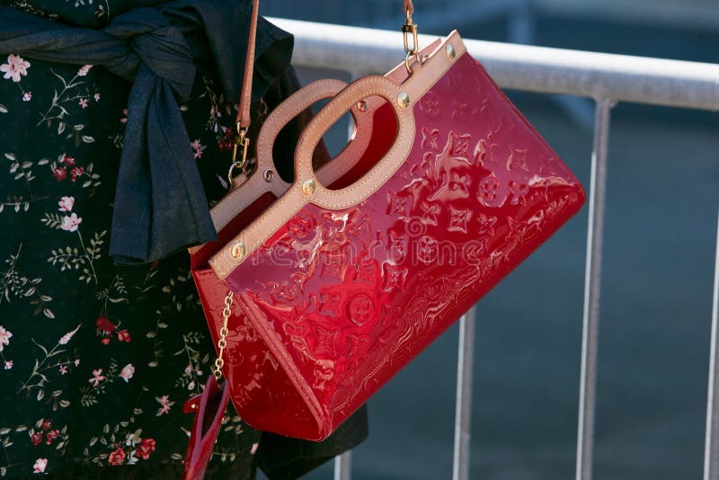 Femme Avec Des Chaussures à Talon Haut De Louis Vuitton Avant Style De Rue  De La Semaine De Mode De Milan Fashion Show Sur Gucci Image stock éditorial  - Image du chaussures