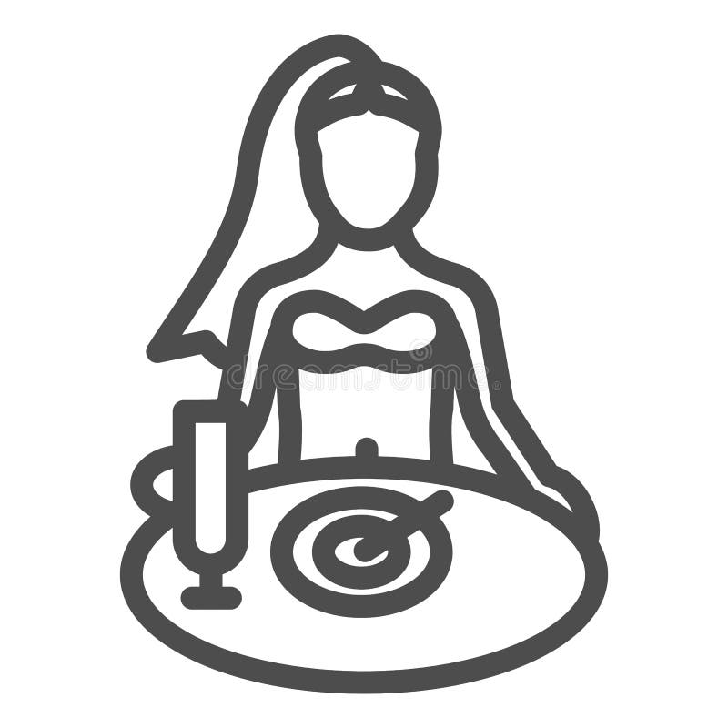 Femme ayant la ligne icône de petit déjeuner Fille mangeant l'illustration de vecteur d'isolement sur le blanc Femelle au style d illustration de vecteur Femme ayant la ligne icône de petit déjeuner Fille mangeant l'illustration de vecteur d'isolement sur le blanc Femelle au style d illustration de vecteur