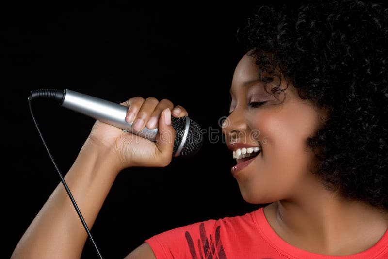 Femme chanteur photos libres de droits Femme chanteur photos libres de droits