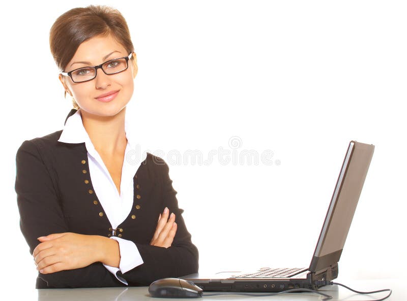 Business woman On a white background. Business woman On a white background