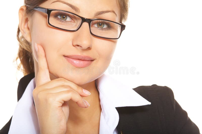 Business woman On a white background. Business woman On a white background