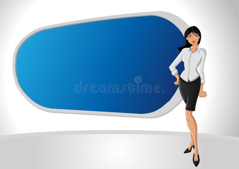 Femme d'affaires de dessin animé illustration de vecteur Femme d'affaires de dessin animé illustration de vecteur