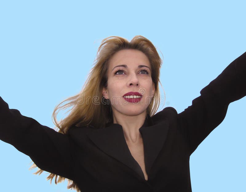 Femme d'affaires heureuse photos stock Femme d'affaires heureuse photos stock
