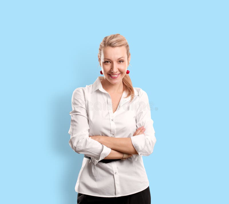 Femme d'isolement sur le fond de gradient photo libre de droits