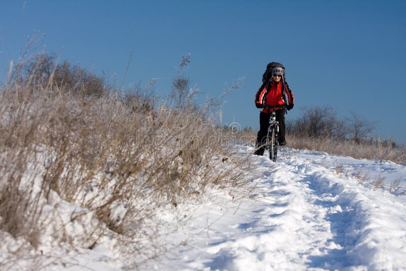 femme de bicyclette photo stock femme de bicyclette photo stock