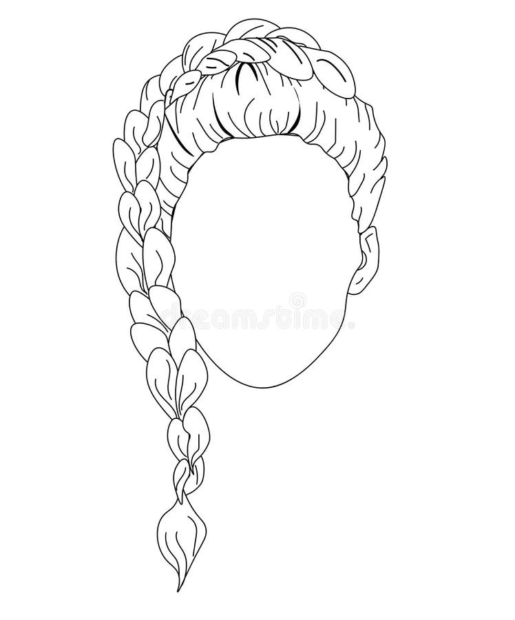 Femme de croquis de femme de mode de Web dans le chandail avec la coiffure de tresse Vecteur tiré par la main de visage de belle illustration libre de droits Femme de croquis de femme de mode de Web dans le chandail avec la coiffure de tresse Vecteur tiré par la main de visage de belle illustration libre de droits