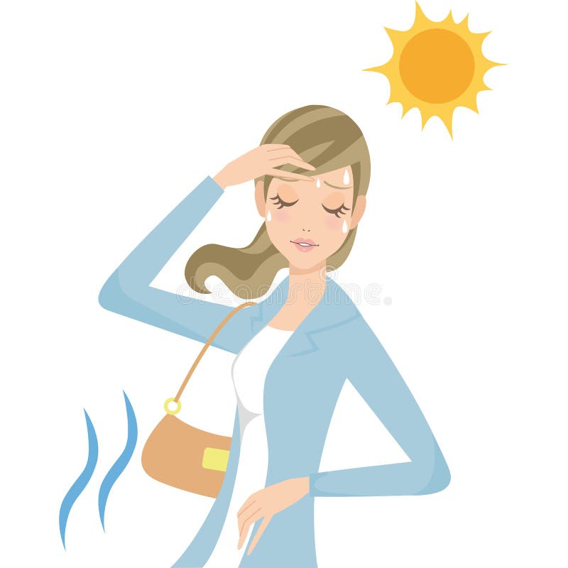Femme de la déshydratation illustration stock Femme de la déshydratation illustration stock