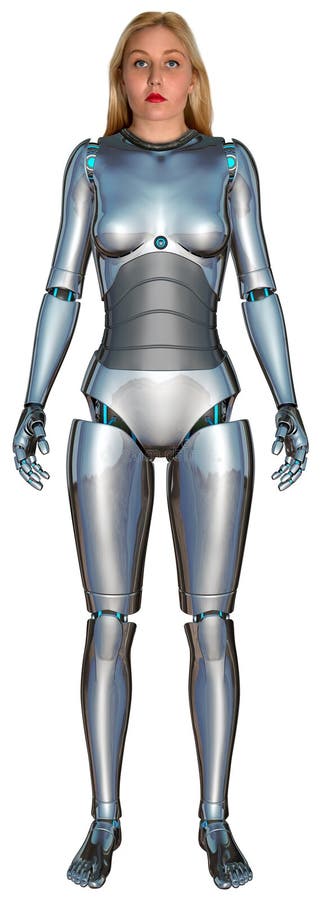 Femme de robot d'Anroid de cyborg d'isolement
