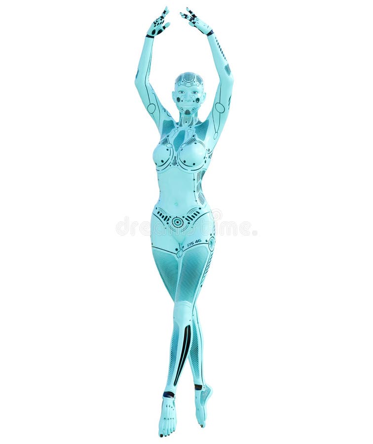 Femme de robot de danse illustration libre de droits Femme de robot de danse illustration libre de droits