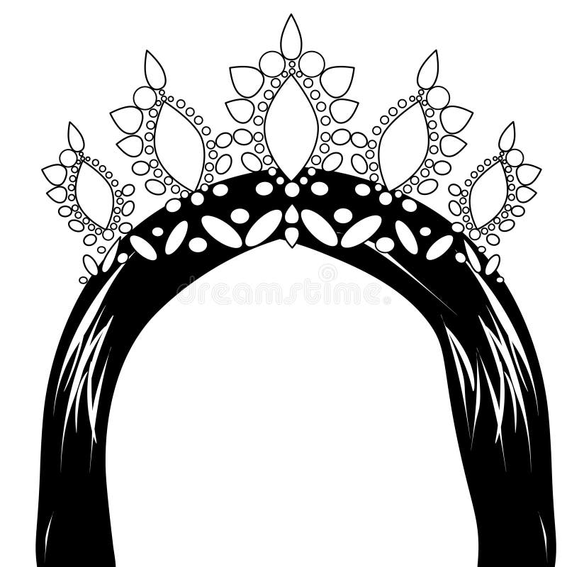 Femme de Web avec la couronne illustration de vecteur Femme de Web avec la couronne illustration de vecteur