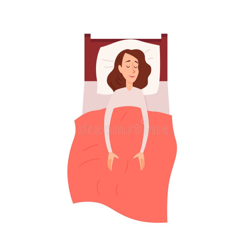 Femme dormant ou rêvant ayant un repos se trouvant sur la vue supérieure de divan