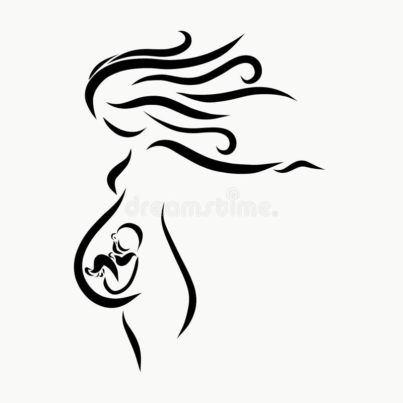 Femme Enceinte Avec Un Bebe Dans Son Ventre Illustration Stock Illustration Du Tatouage Grace Femme Enceinte Avec Un Bebe Dans Son Ventre Illustration Stock Illustration Du Tatouage Grace