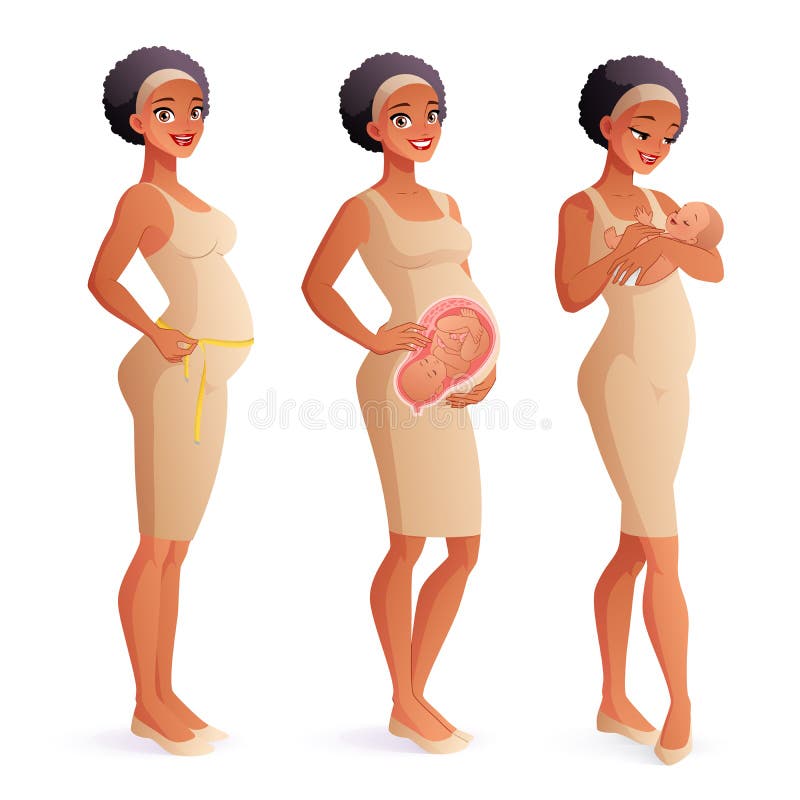 Mere Africaine Avec Nouveau Ne Femme Et Enfant Illustration De Vecteur Illustration Du Gosse Afro