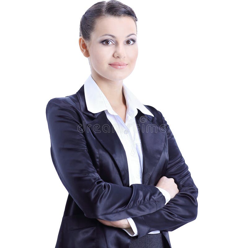 Femme exécutive d'affaires D'isolement sur le blanc image libre de droits Femme exécutive d'affaires D'isolement sur le blanc image libre de droits