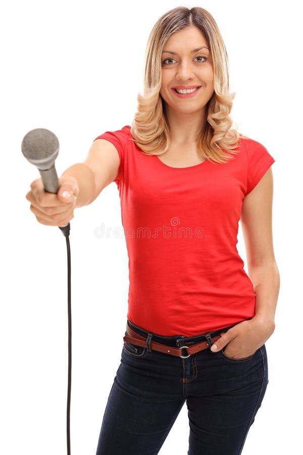 Femme faisant une entrevue photo libre de droits Femme faisant une entrevue photo libre de droits