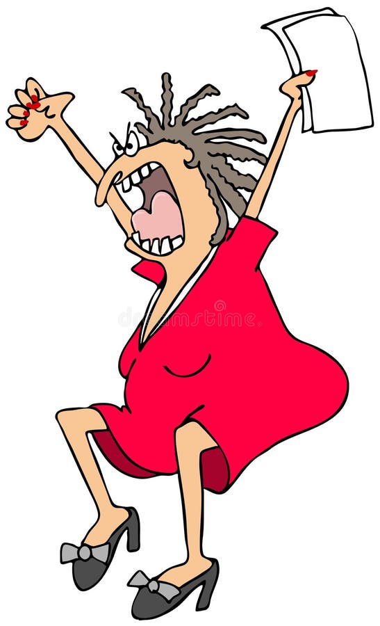 Femme hysterique illustration stock. Illustration du femelle 46172699