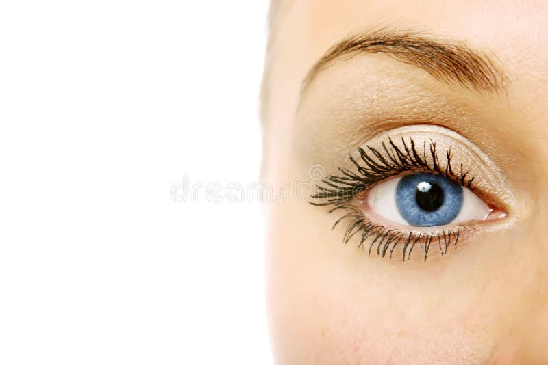 Femme proche de vue d'oeil photos stock