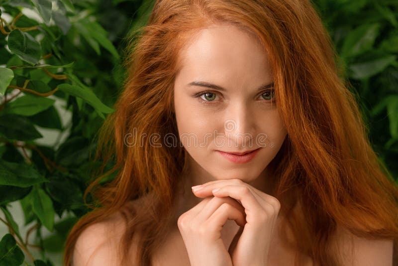 Femme Rousse Nue Sensuelle Regardant La Caméra Image Stock Image Du Lames Flirter 141026301