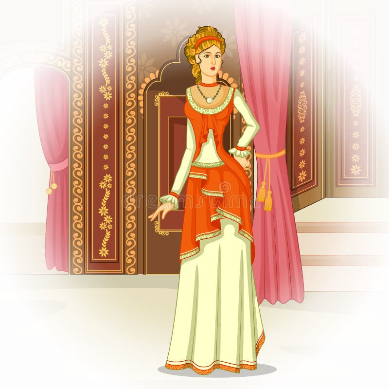 Femme victorienne de vintage illustration de vecteur Femme victorienne de vintage illustration de vecteur