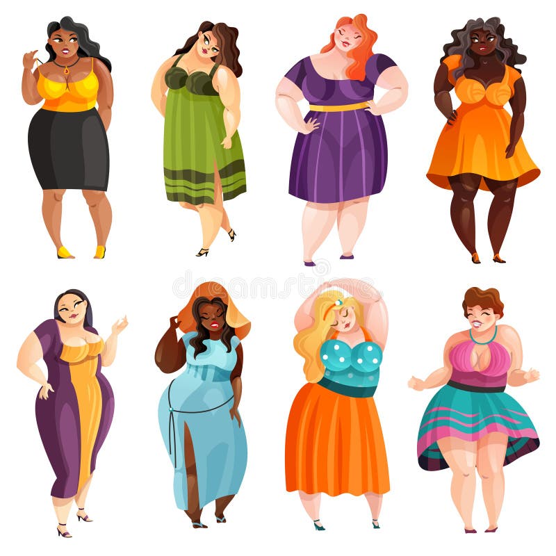 Femmes dodues réglées illustration libre de droits Femmes dodues réglées illustration libre de droits