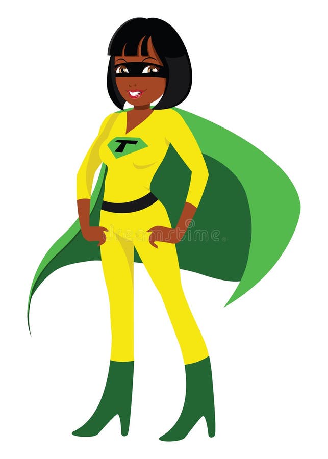 Femmina nera del supereroe