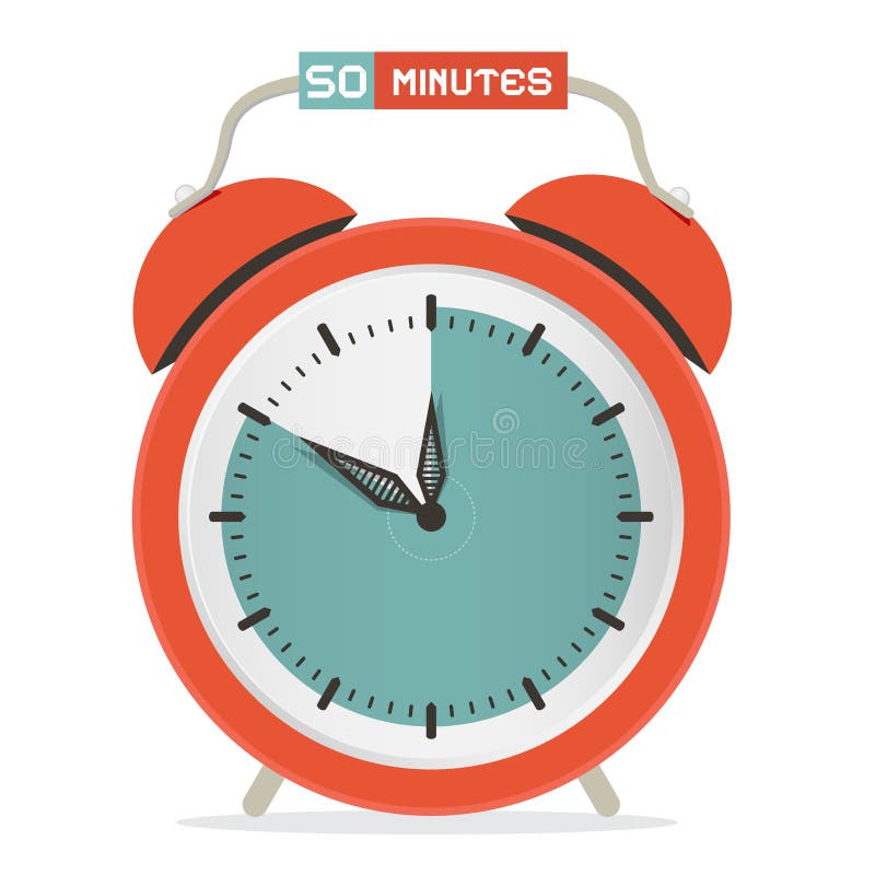Femtio minuter stoppur - ringklocka royaltyfri illustrationer Femtio minuter stoppur - ringklocka royaltyfri illustrationer