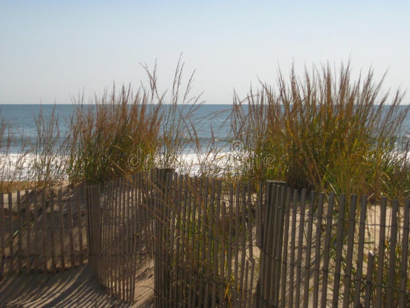 Fence on beach in Ocean City