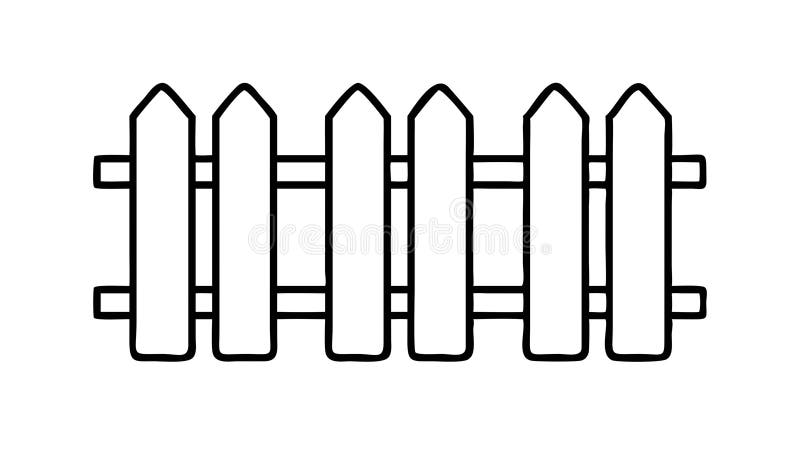 Fence Boundary Property Icon, Safety, Security, and Enclosure Symbol, vector design Generative AI royalty free illustration