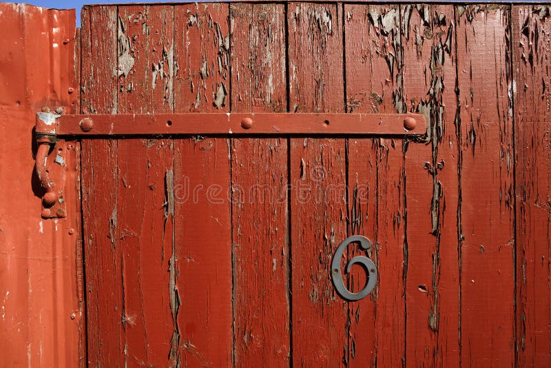 Fence Gate with Peeling Red Paint Stock Image Image of peel, reddish