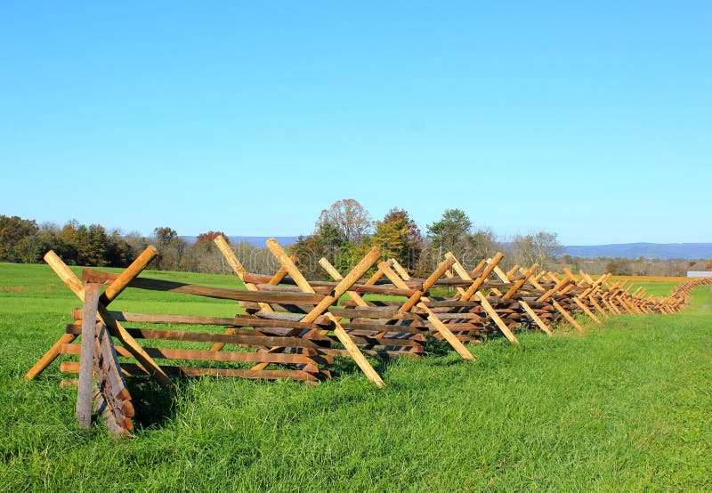 Fence at gettysburg stock image