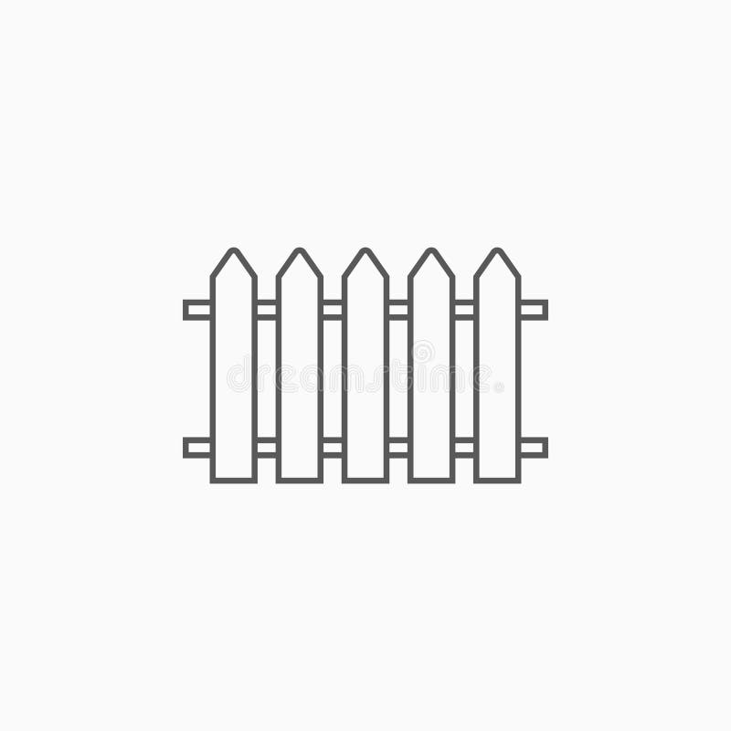 Fence icon, fencing, picket, railing, grating, stockade royalty free illustration