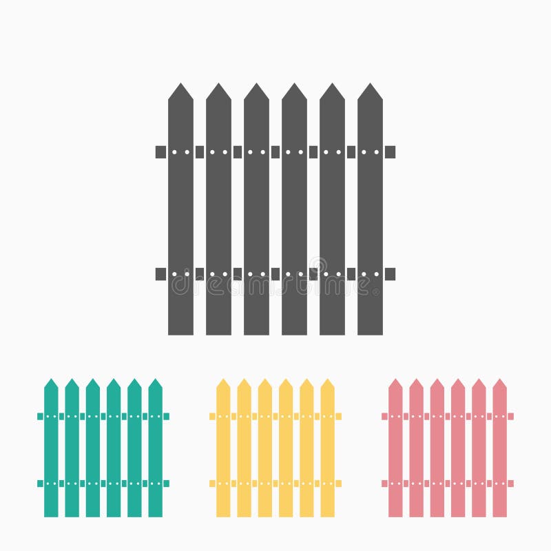Fence icon, fencing, picket, railing, grating, stockade royalty free illustration